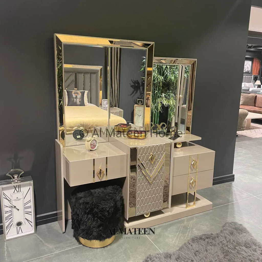 Buy Verona Bedroom Set with King Size Bed, Dresser and Side Tables in Pakistan