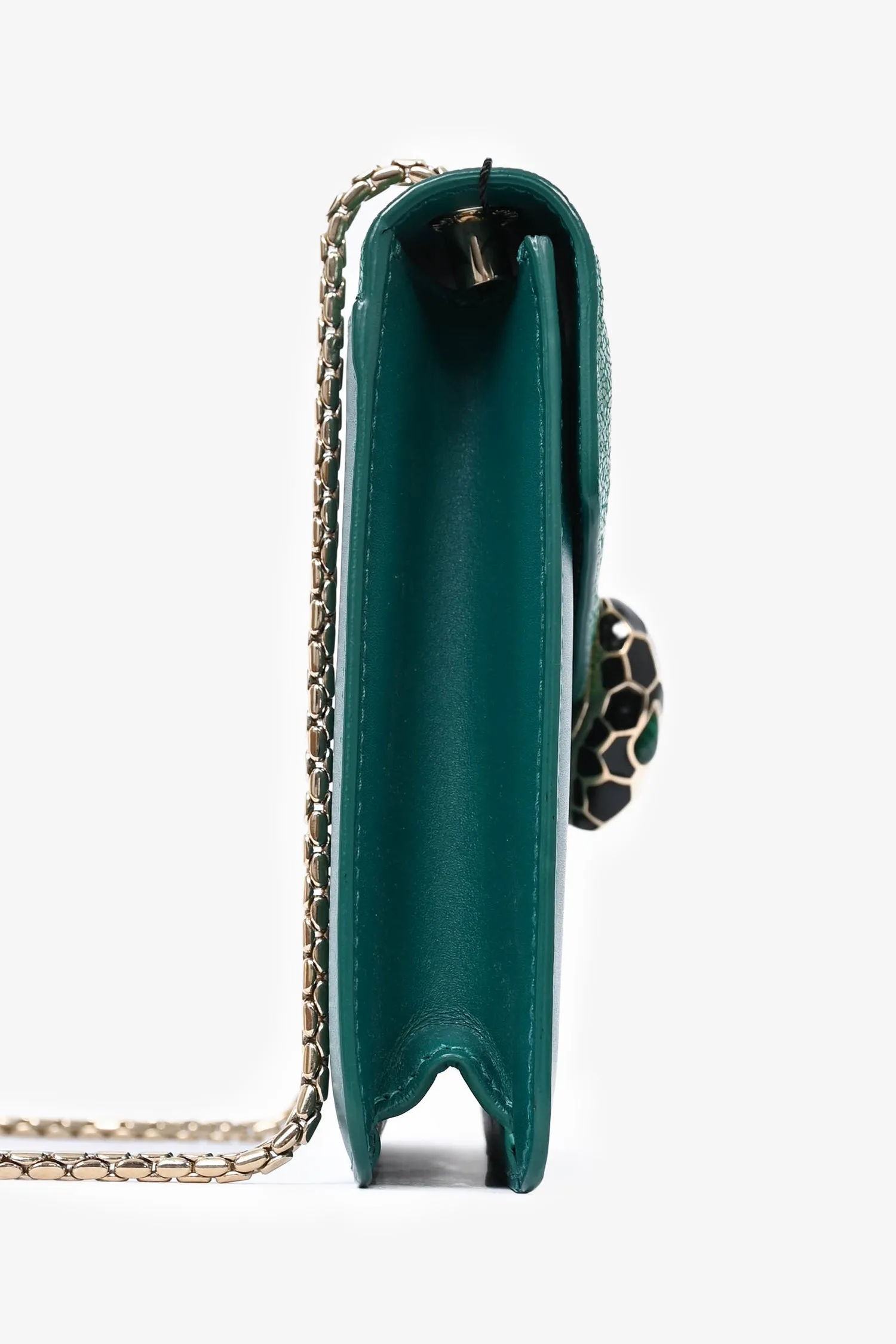 Bvlgari Green Leather/Stingray 'Serpenti Forever' Bag