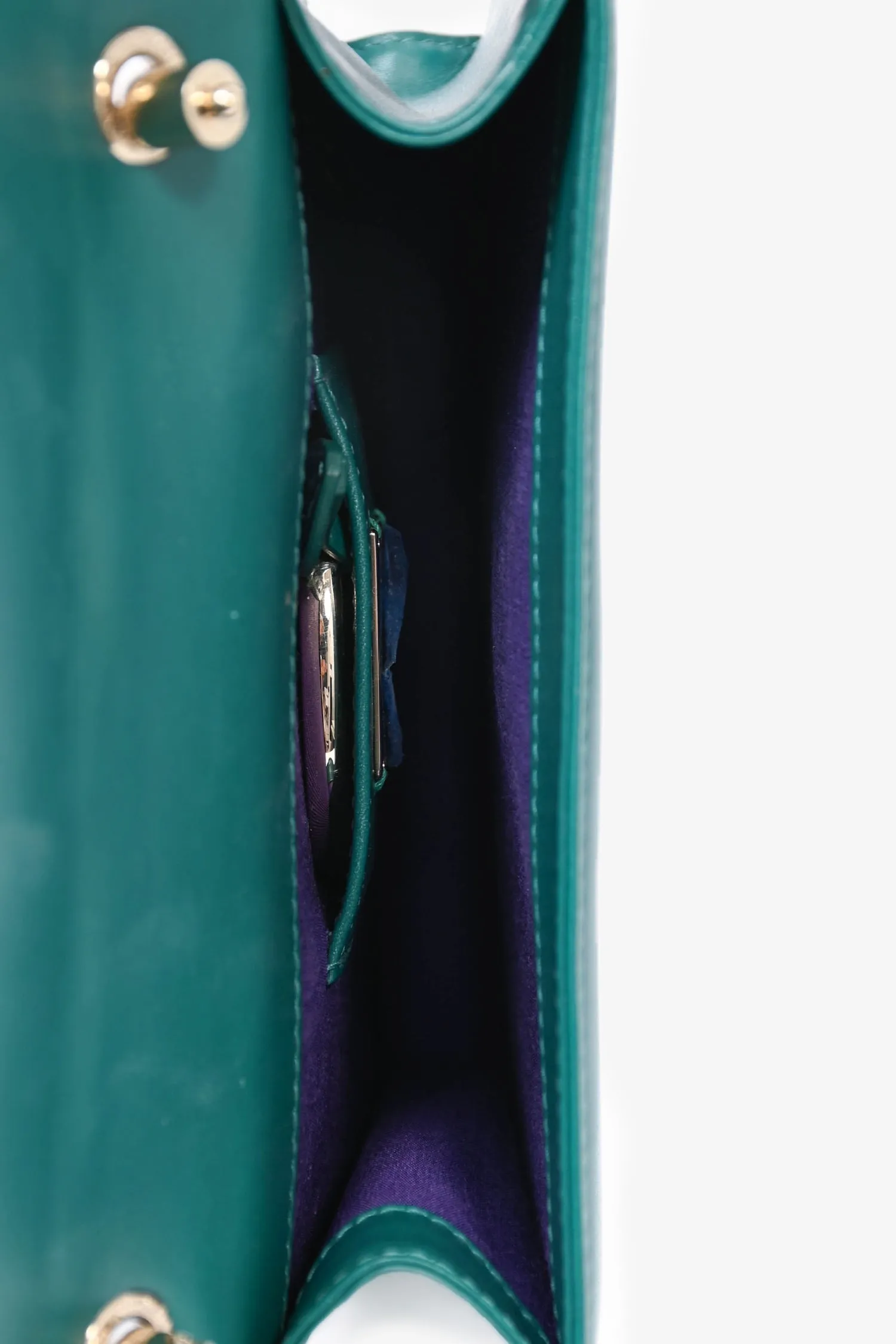 Bvlgari Green Leather/Stingray 'Serpenti Forever' Bag