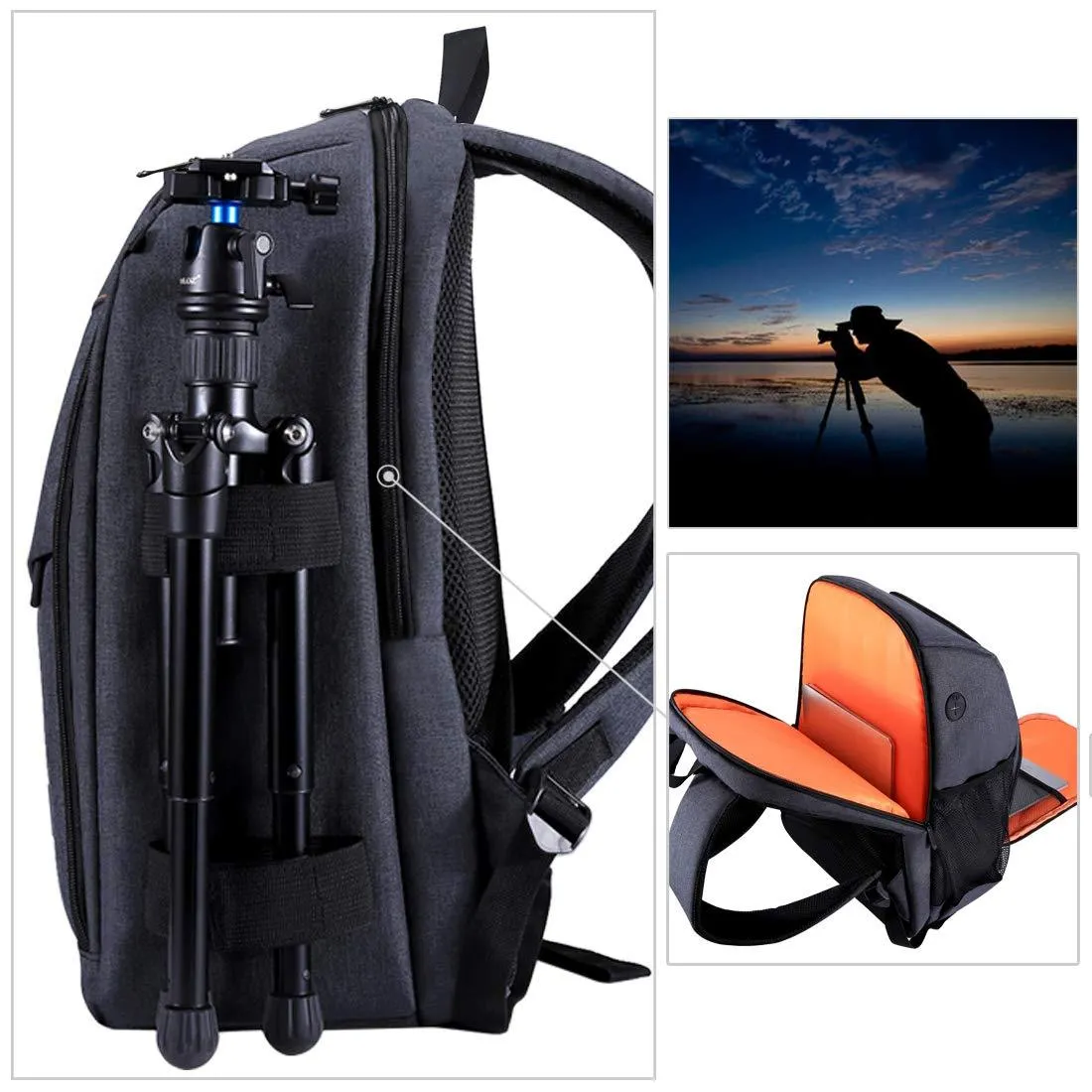 Camera Backpack for Travel with Charging Port