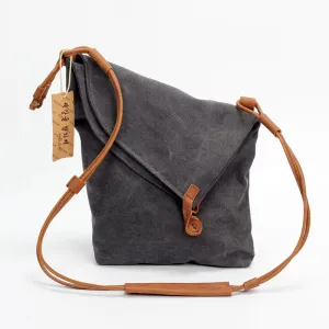 Canvas Mens Womens Casual Gray 12‘’ Courier Bag Side Bag Messenger Bag for Men