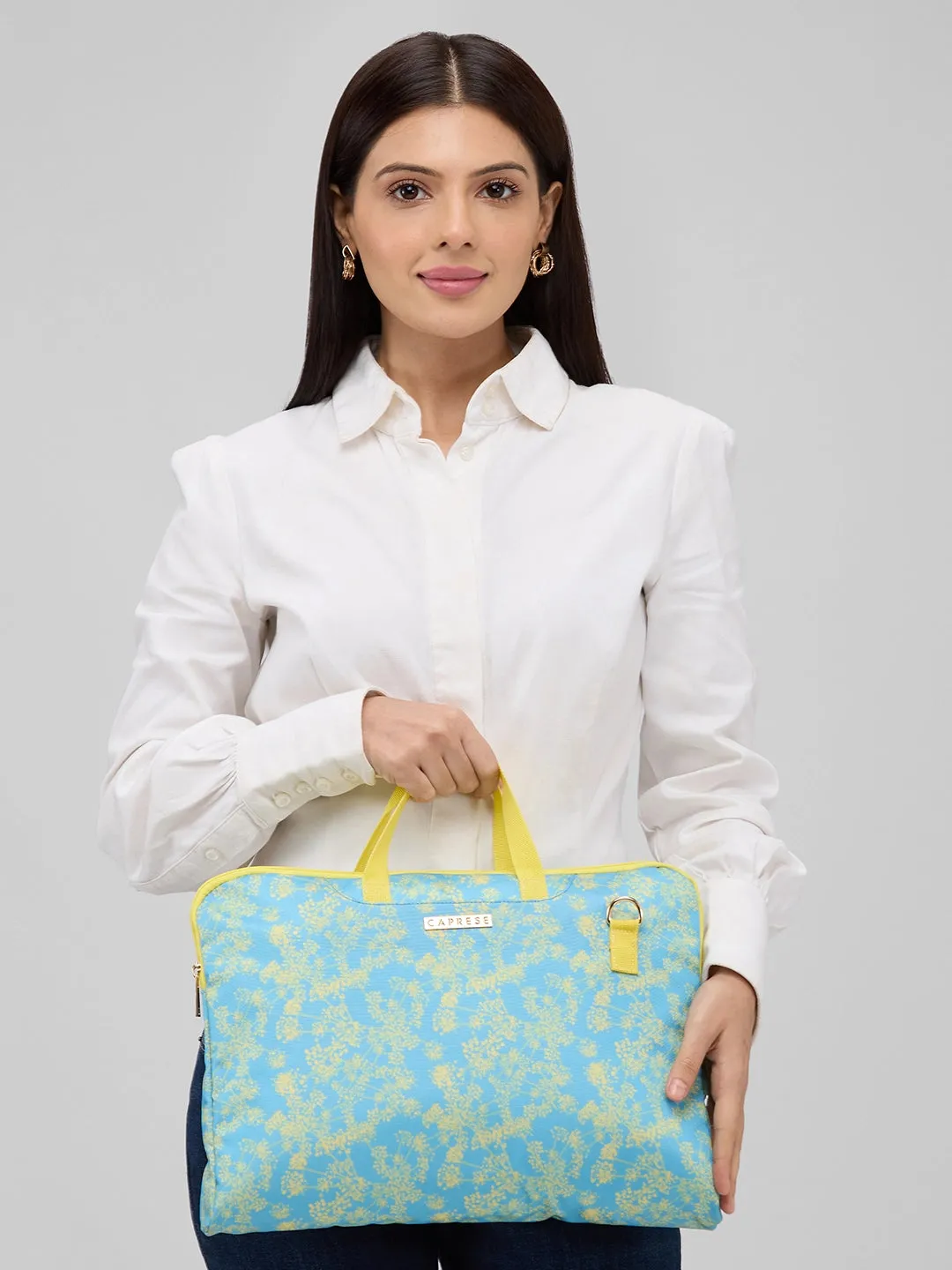 Caprese Chrysan Laptop Large Light Blue