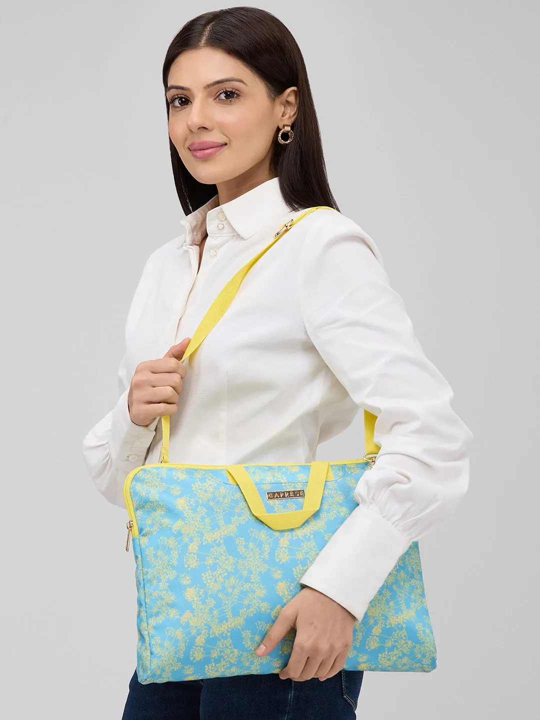 Caprese Chrysan Laptop Large Light Blue