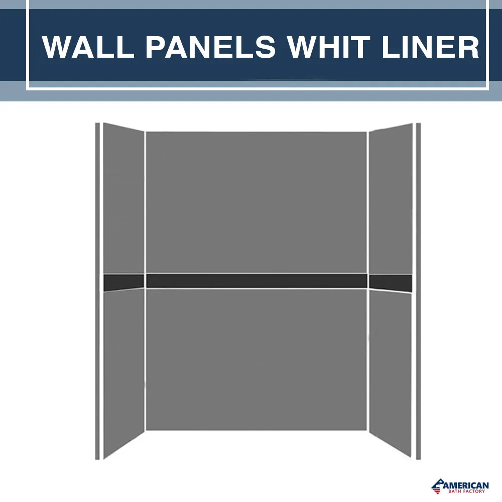 Carrara Marble Classic Alcove Shower Enclosure Kit