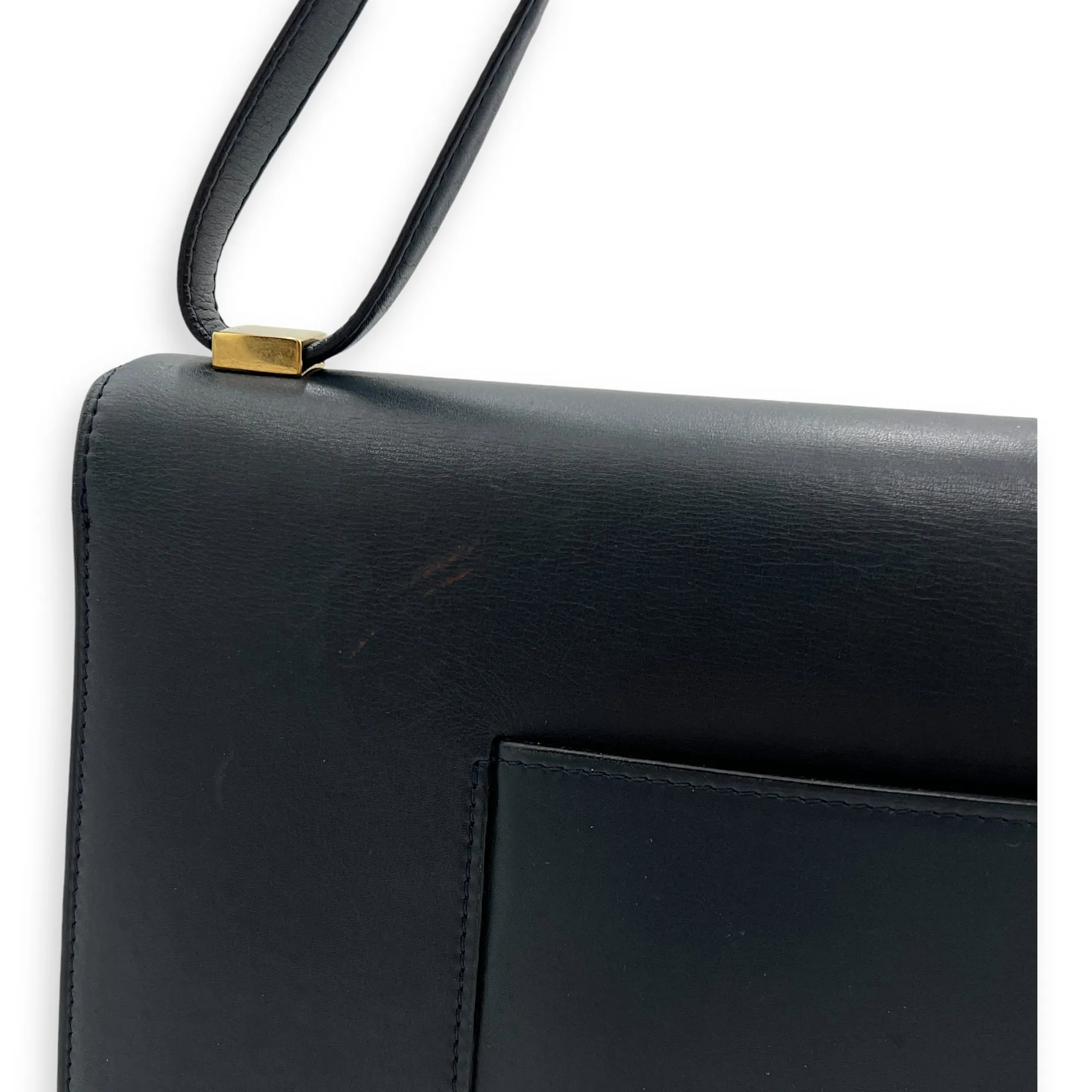 Case Flap Medium Shoulder bag in Calfskin, Gold Hardware