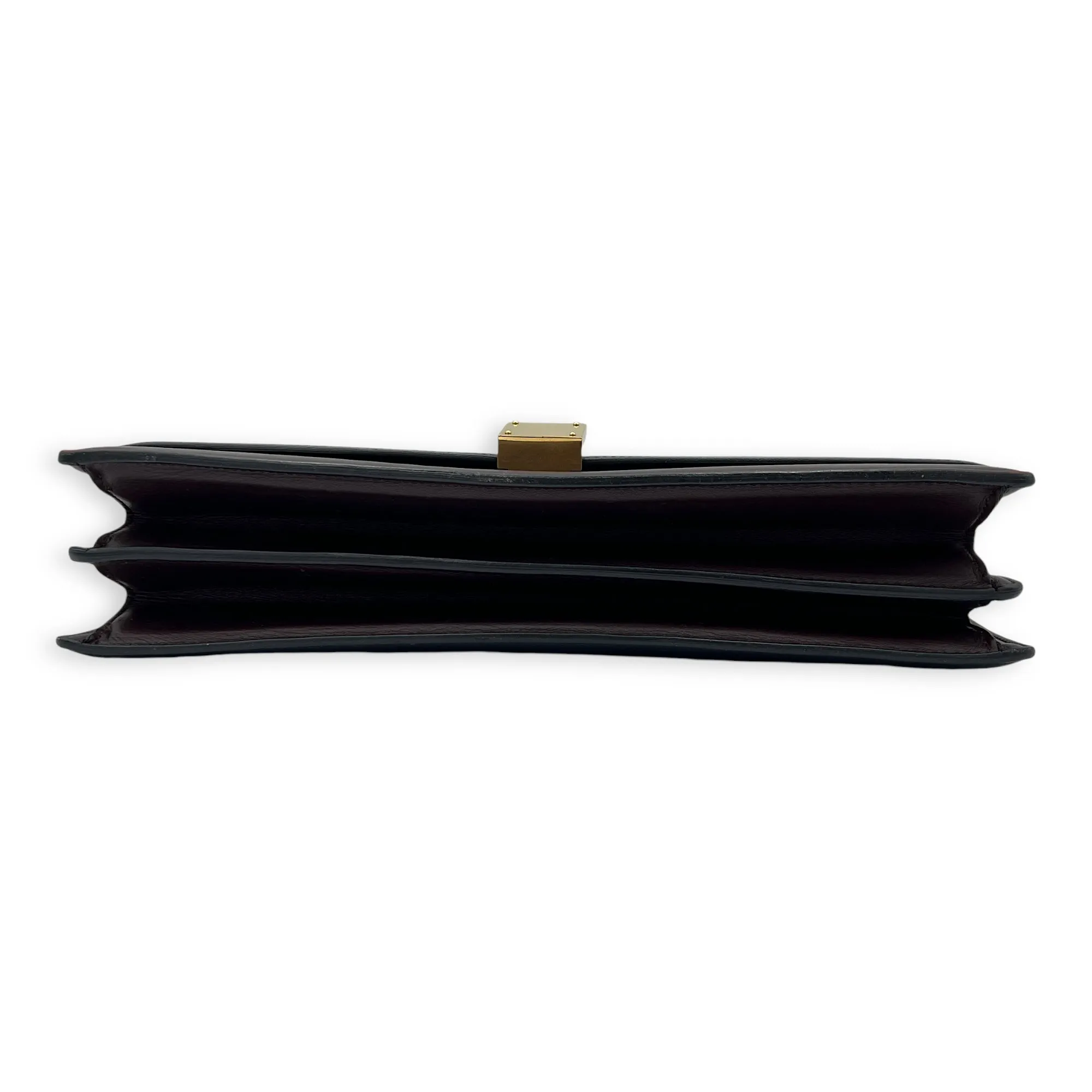 Case Flap Medium Shoulder bag in Calfskin, Gold Hardware
