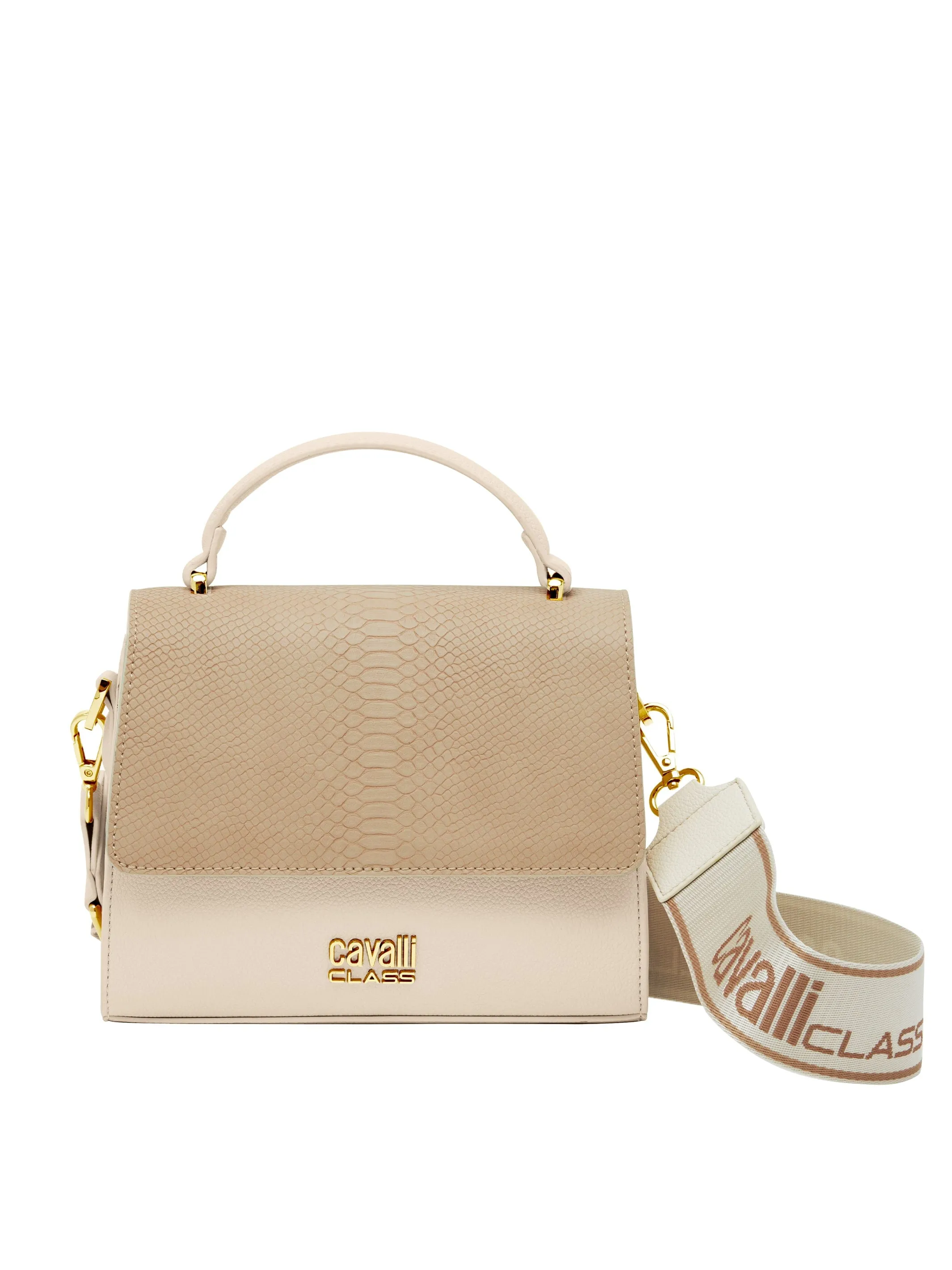 Cavalli Class AMALFI Cream Small Top Handle Crossbody Shoulder Bag
