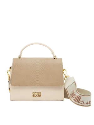 Cavalli Class AMALFI Cream Small Top Handle Crossbody Shoulder Bag