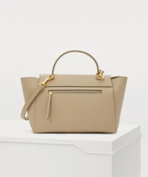 Celine Mini Belt Bag In Grained Calfskin Light Taupe