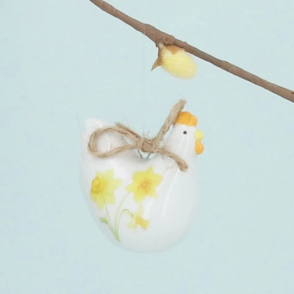 Ceramic Decoration - Daffodil Hen