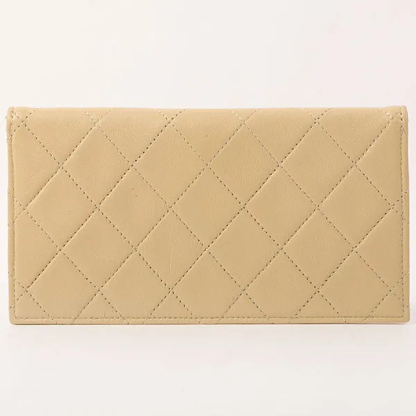 Chanel Around 1990 Made Design Flap Chain Bag With Pouch Beige