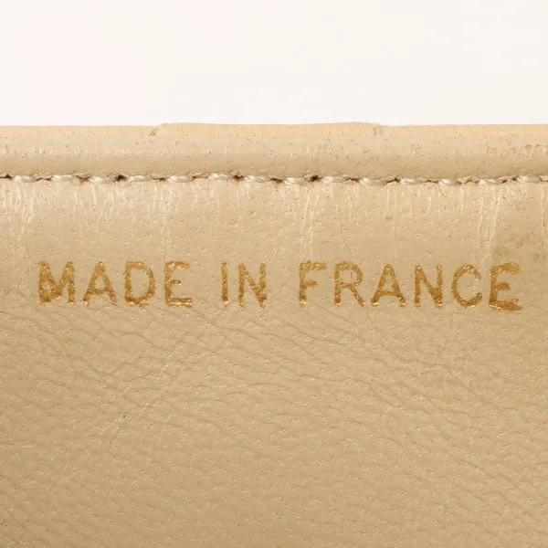 Chanel Around 1990 Made Design Flap Chain Bag With Pouch Beige