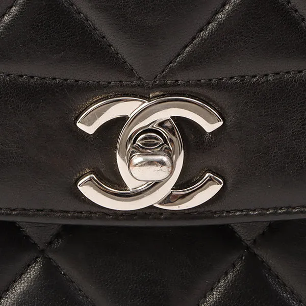 Chanel Around 1997 Made Diana Flap Chain Bag Black