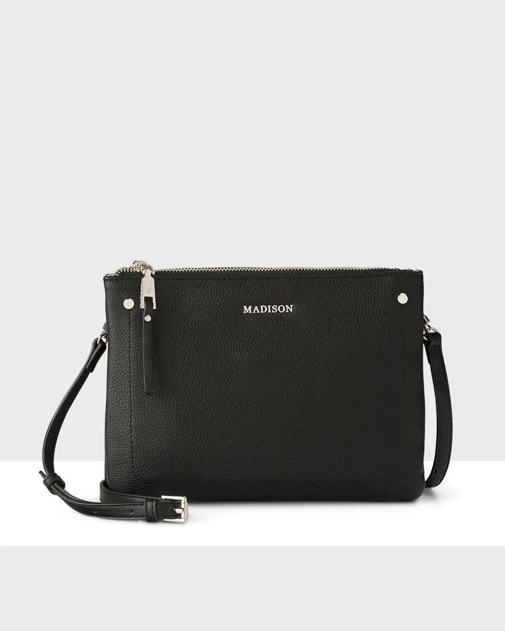 Charlotte Double Zip Crossbody Bag   Graphic Bag Strap