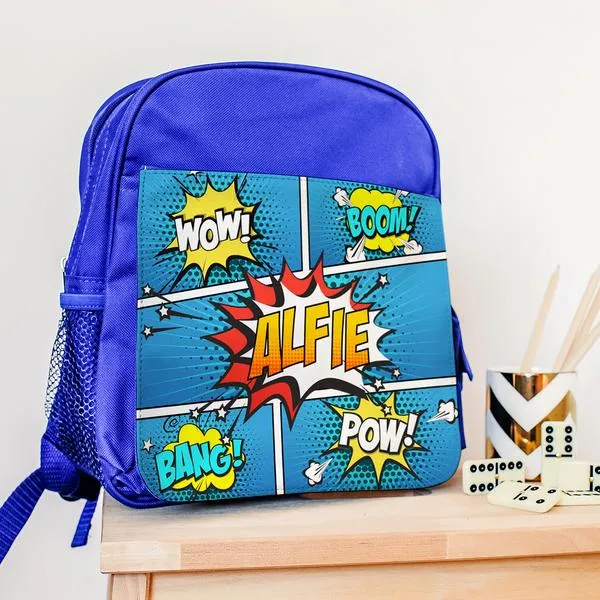 Children's Personalised Comic Water Bottle