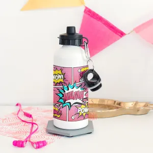 Children's Personalised Comic Water Bottle