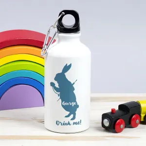 Children's Personalised 'Drink Me' Rabbit Water Bottle