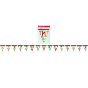 Christmas Banner Merry Christmas Paper Flag Bunting
