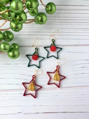 Christmas Star Earrings - Two Options Available