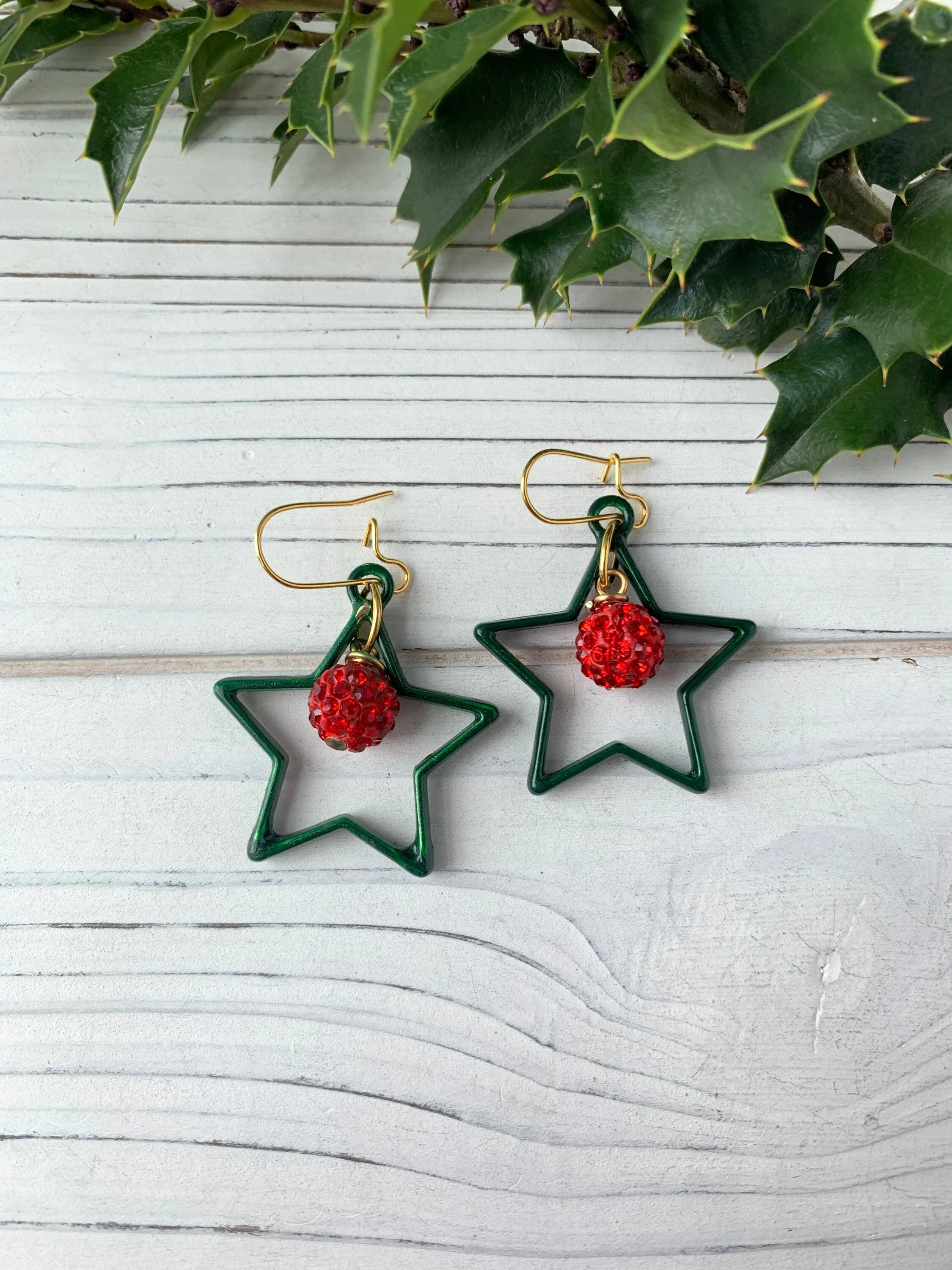 Christmas Star Earrings - Two Options Available