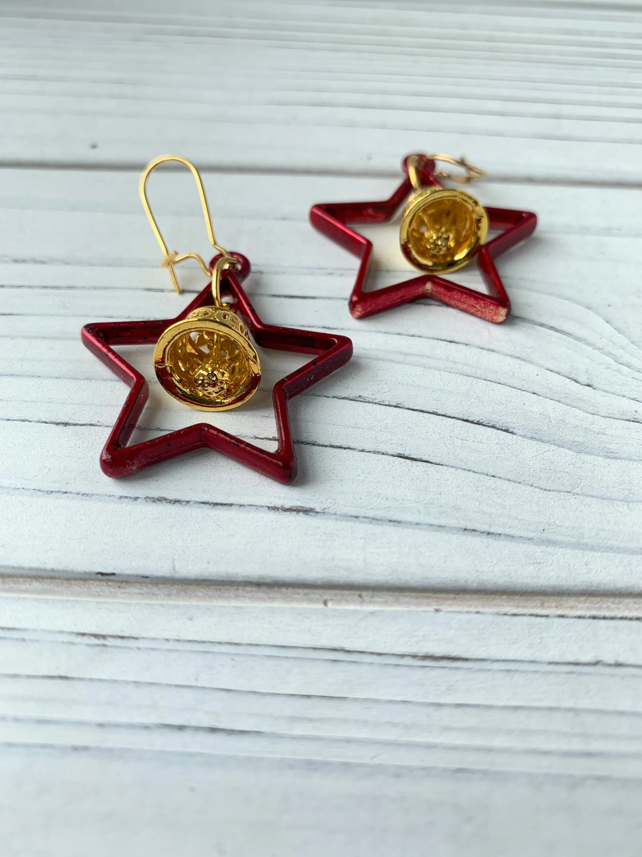 Christmas Star Earrings - Two Options Available