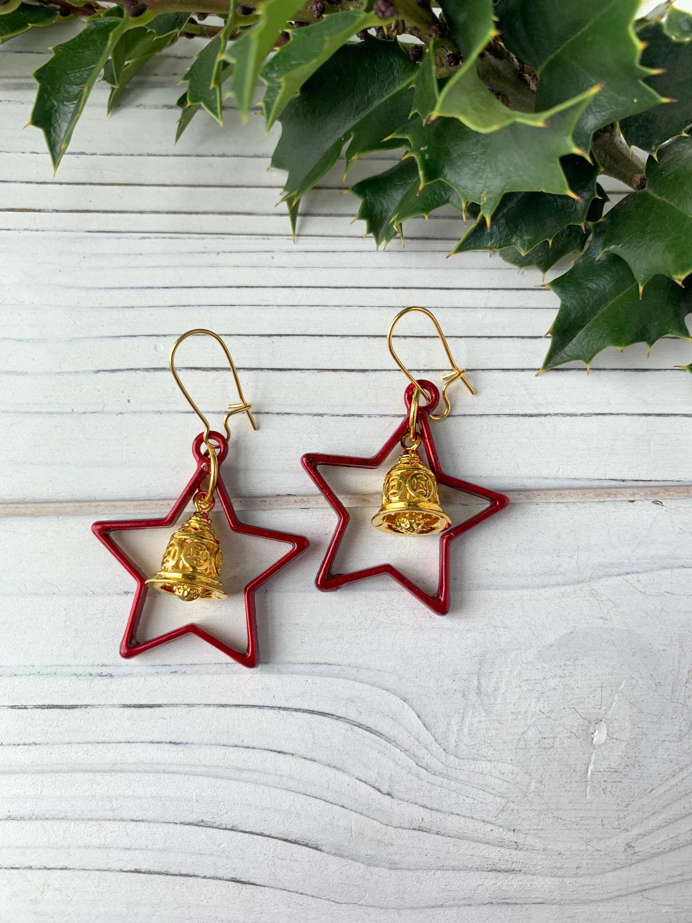 Christmas Star Earrings - Two Options Available