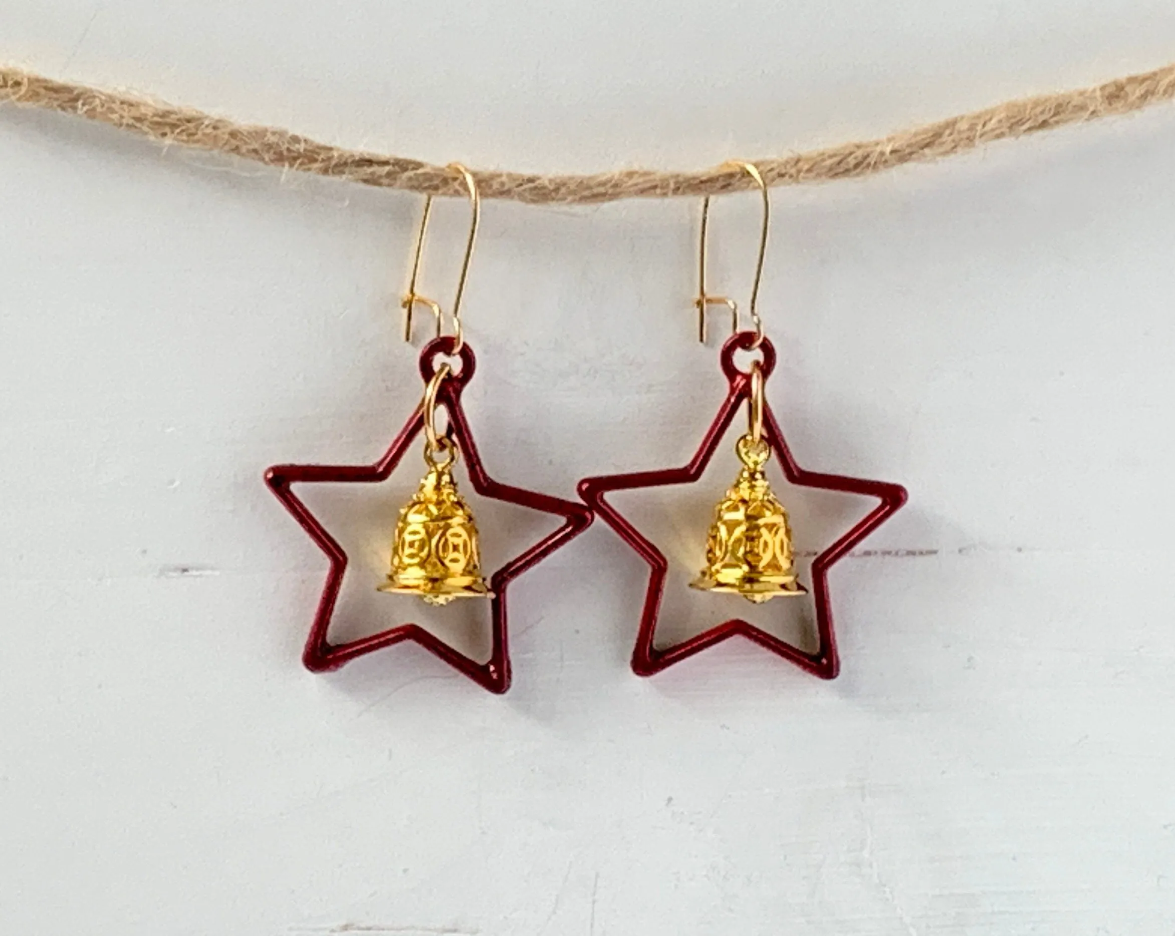 Christmas Star Earrings - Two Options Available