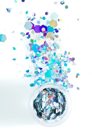 Chunky Silver Mix Face Glitter