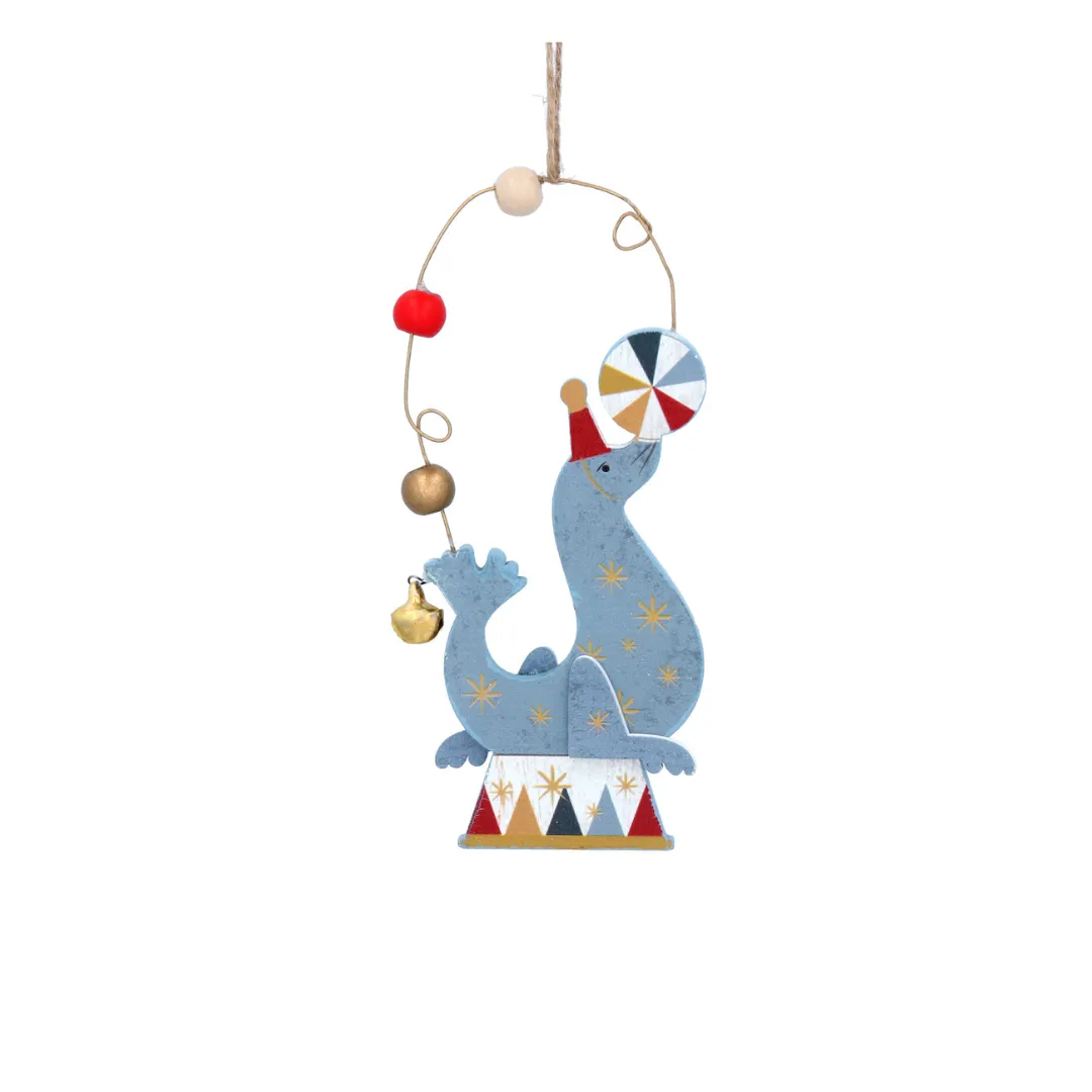 Circus wooden Sealion/Alligator hanging decorations