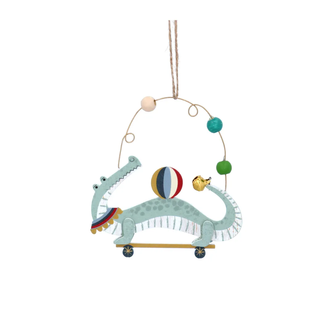 Circus wooden Sealion/Alligator hanging decorations