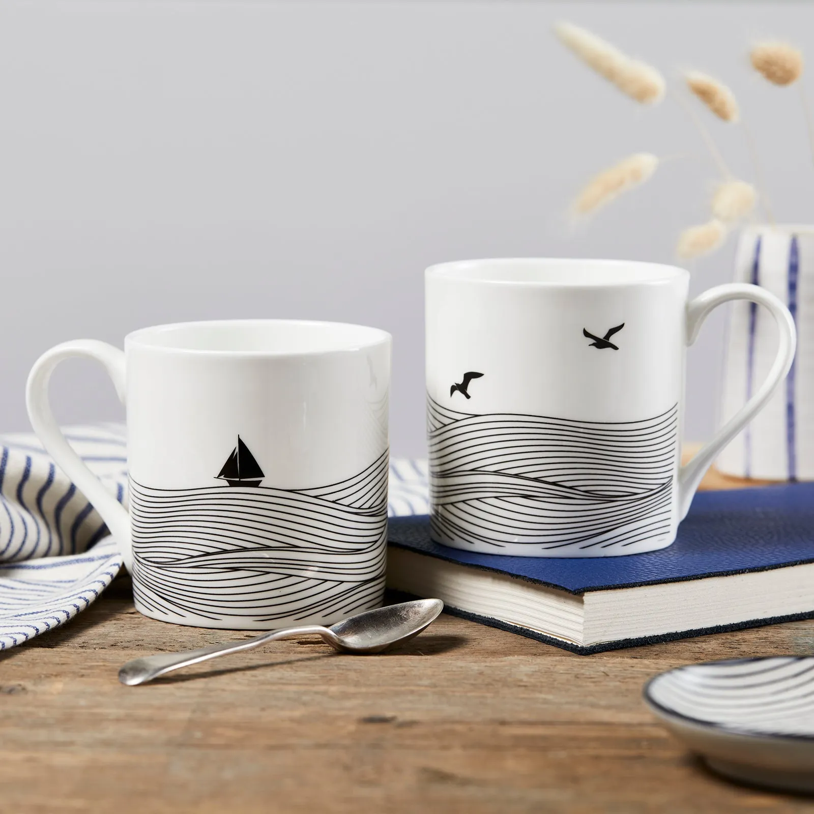 'Coastal Sea: Birds' Fine China Mug