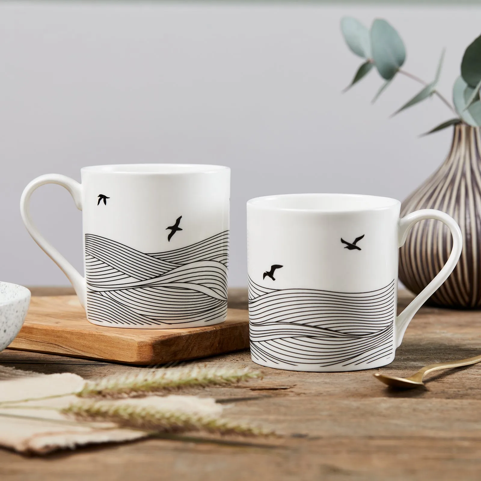 'Coastal Sea: Birds' Fine China Mug