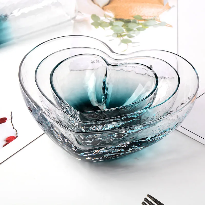 Crystal Glass Heart-shaped Dessert Bowl