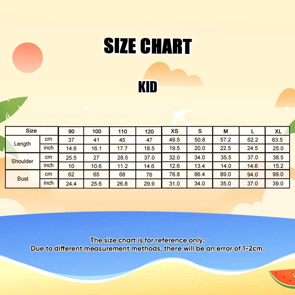 Custom Face Kid's Hawaiian Shirts Personalised Photo Christmas Family Xmas Leds Aloha Shirts
