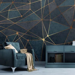 Custom Mural Wallpaper Abstract Geometric Lines (㎡)