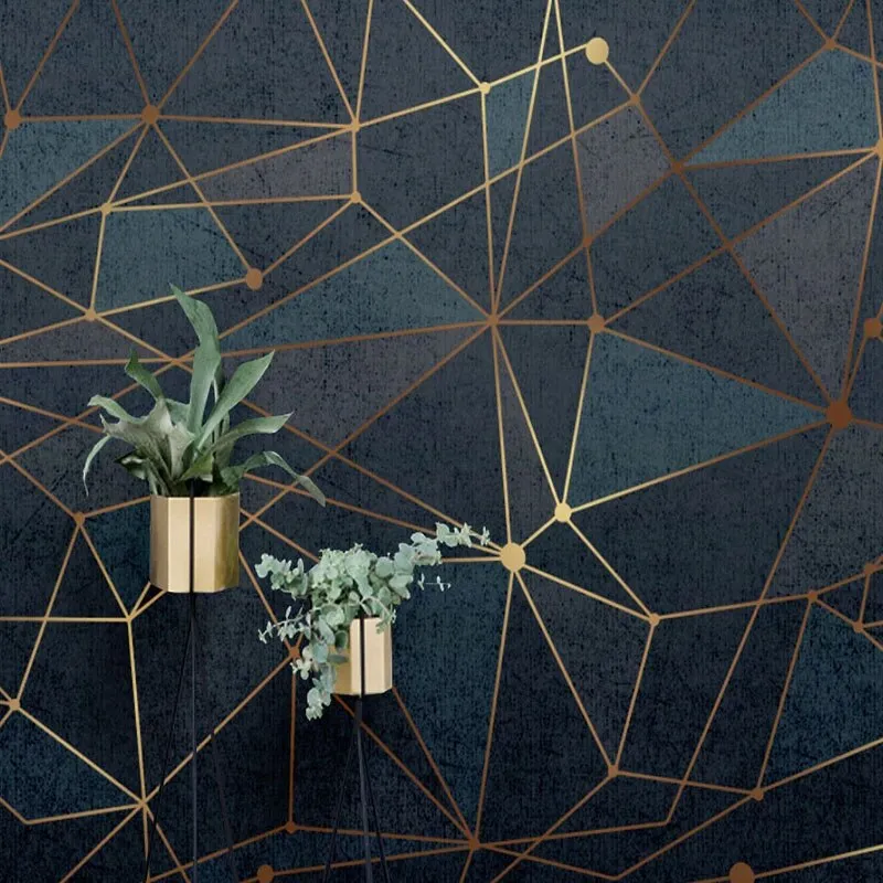 Custom Mural Wallpaper Abstract Geometric Lines (㎡)
