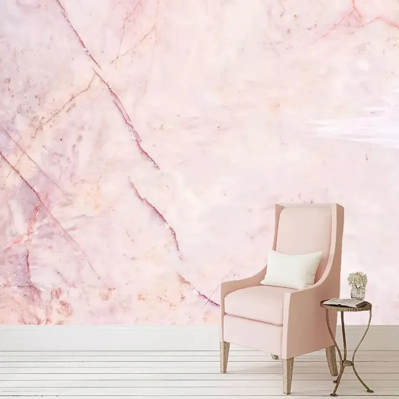 Custom Size Wallcovering Marble Effect Wallpaper Mural (㎡)