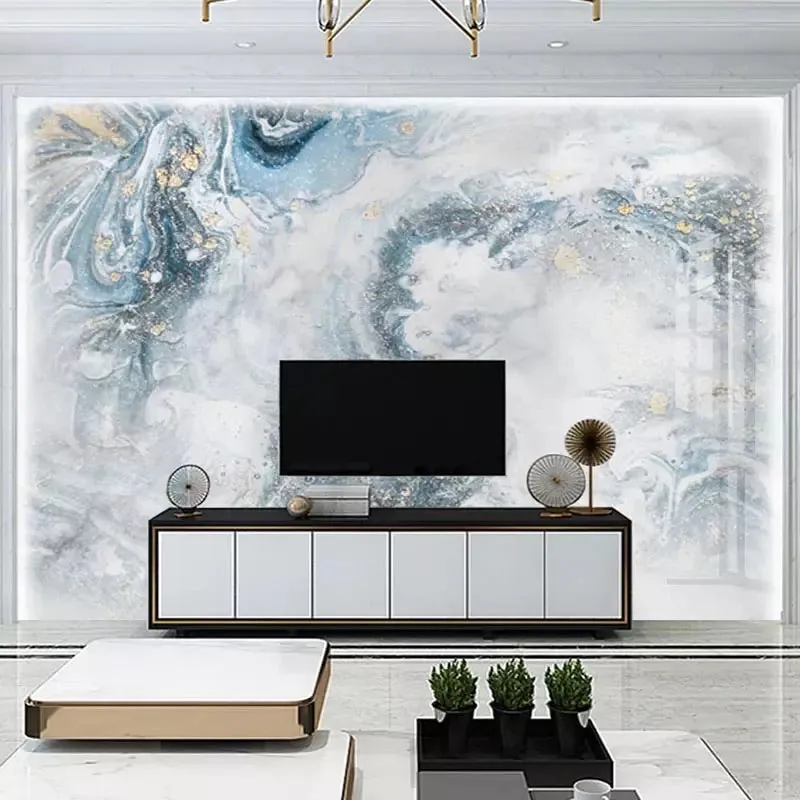 Custom Size Wallcovering Marble Effect Wallpaper Mural (㎡)