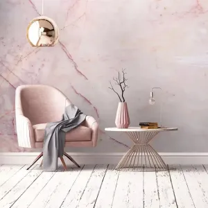 Custom Size Wallcovering Marble Effect Wallpaper Mural (㎡)
