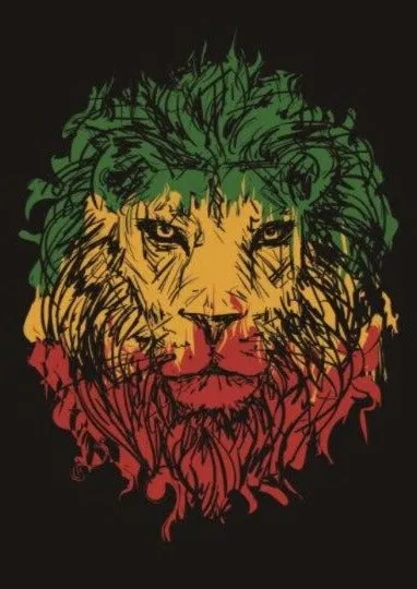 Custom Wallpaper Mural Abstract Colorful Lion Painting (㎡)