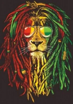 Custom Wallpaper Mural Abstract Colorful Lion Painting (㎡)
