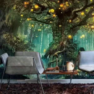 Custom Wallpaper Mural Beautiful Dream Forest (㎡)