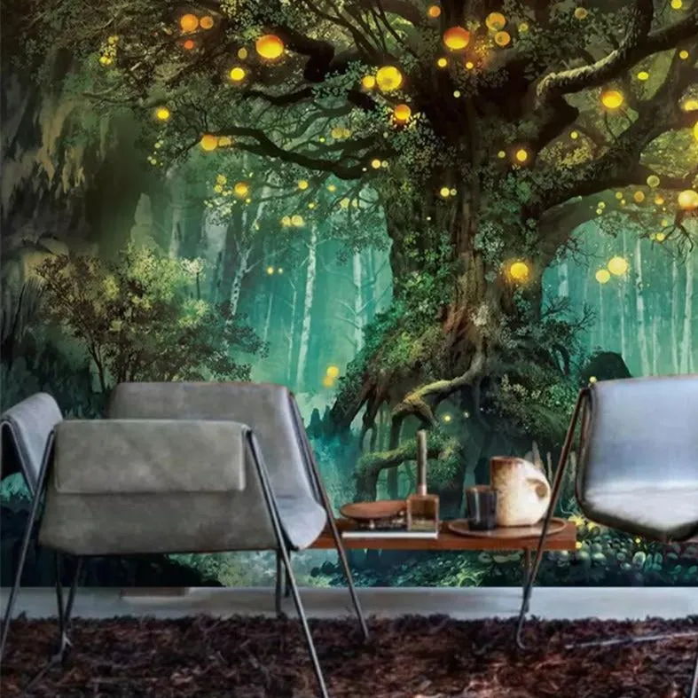 Custom Wallpaper Mural Beautiful Dream Forest (㎡)