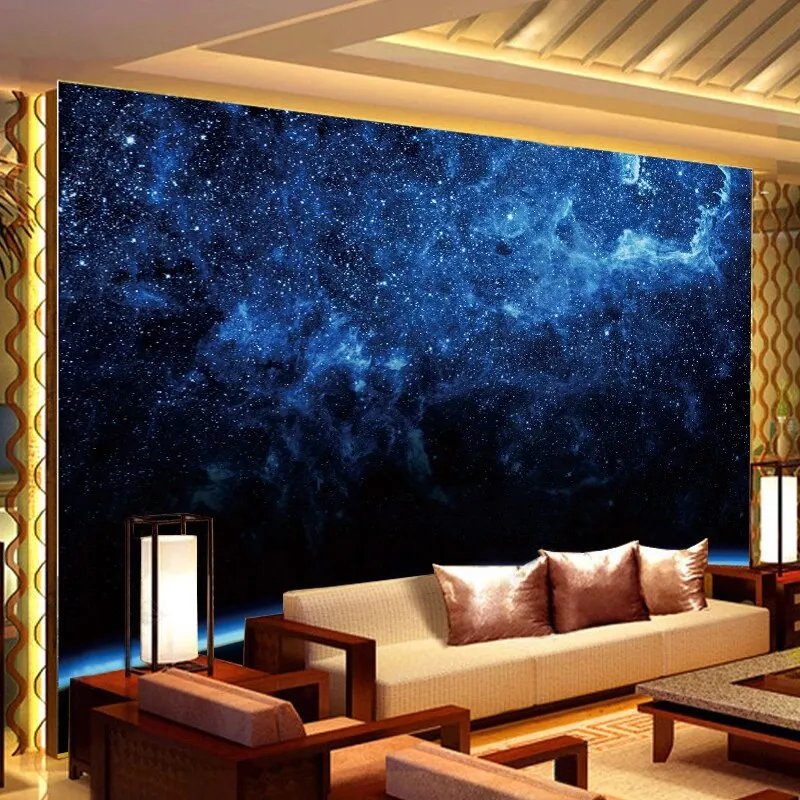 Custom Wallpaper Mural Beautiful Starry Sky (㎡)