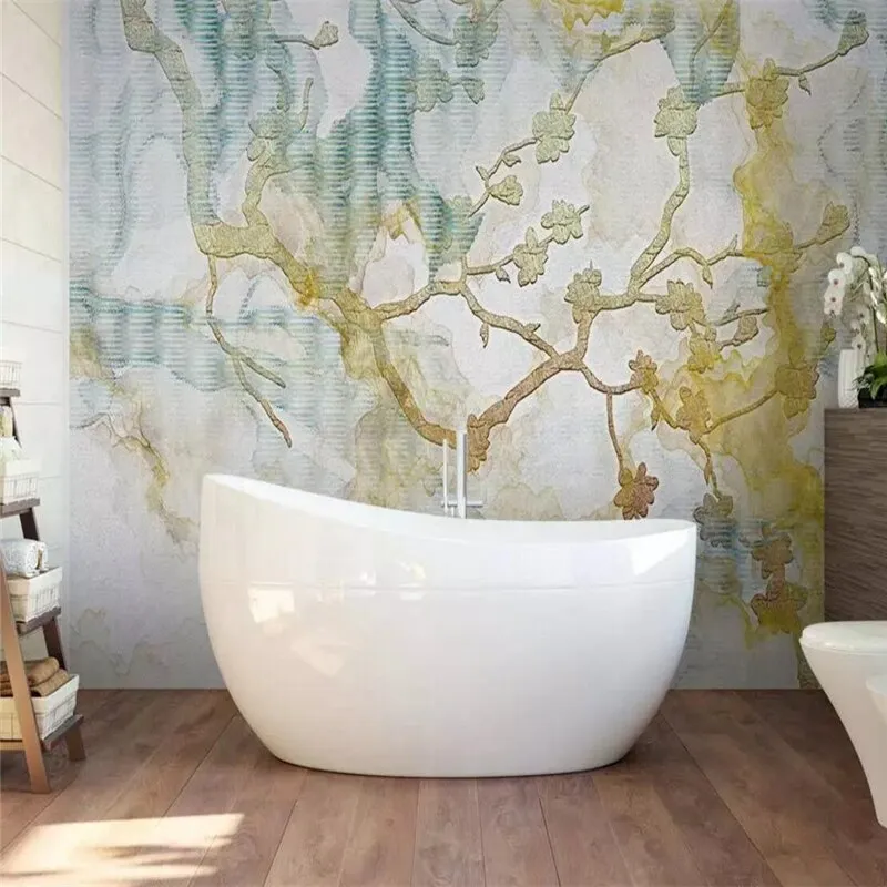Custom Wallpaper Mural Chinese Style Abstract Flowers Birds (㎡)
