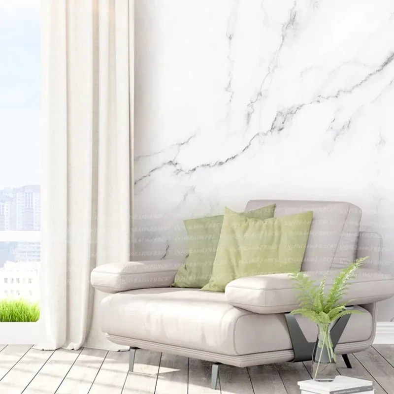 Custom Wallpaper Mural Nordic Style Simple Marble Effect (㎡)