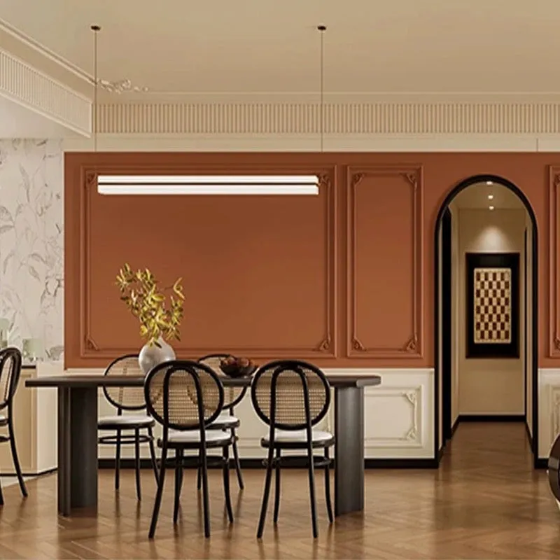 Custom Wallpaper Mural Plaster Line Background Wall Retro Green and Red (㎡)