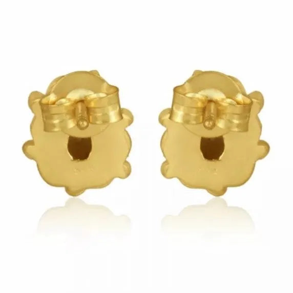 Dainty Minimalist 22k Gold Plated Freshwater Pearl Stud Earrings