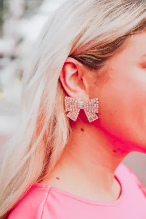 Daisy Bow Earrings - Gold