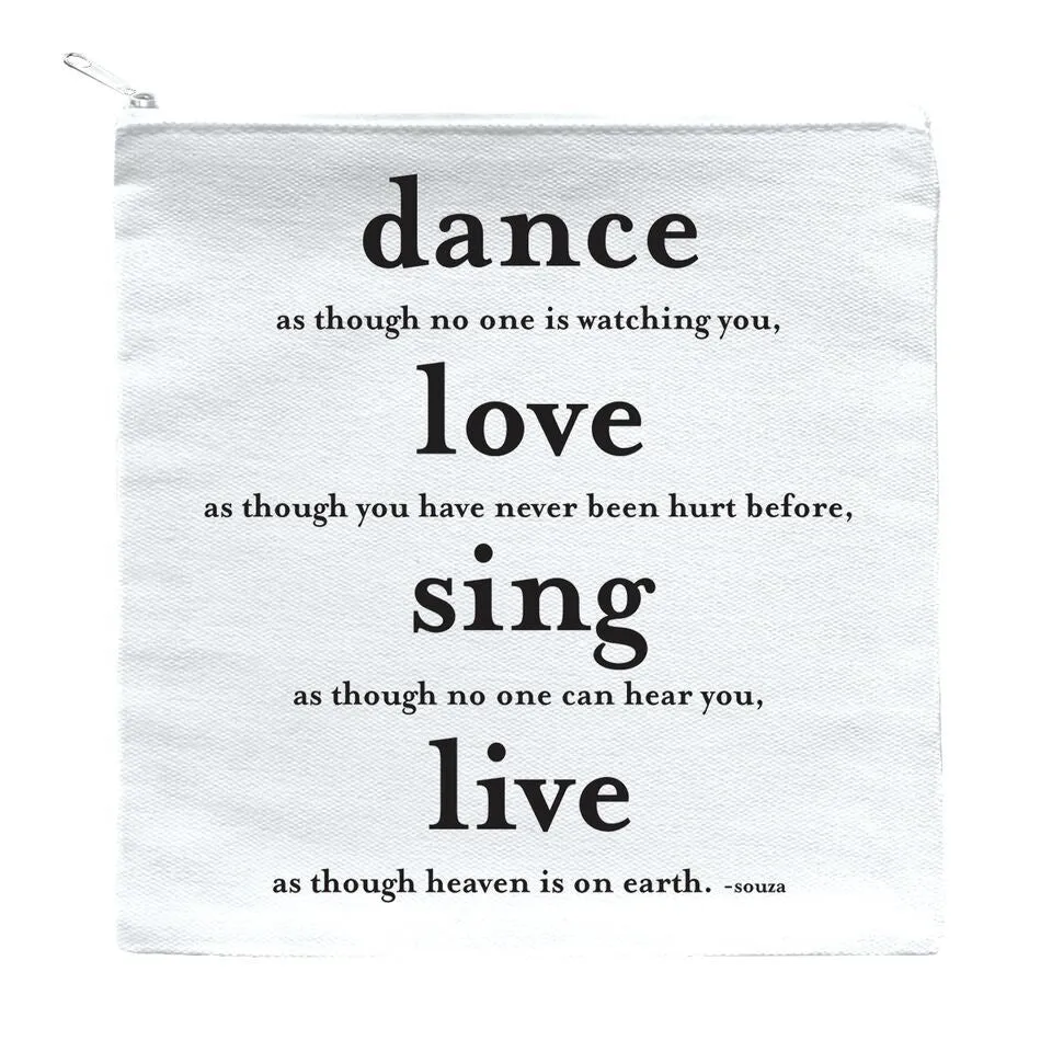 DANCE LOVE SIGN CANVAS POUCH